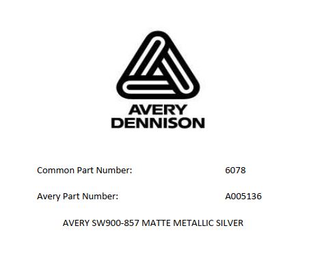 60IN SILVER MATTE METALLIC SUPREME WRAP - Avery SW900 Series Supreme Wrapping Films